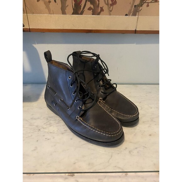 Polo Ralph Lauren Boots Mens Size 10.5D Barrott Moc Toe Boat BARROTT-BO-CSL - Picture 2 of 7